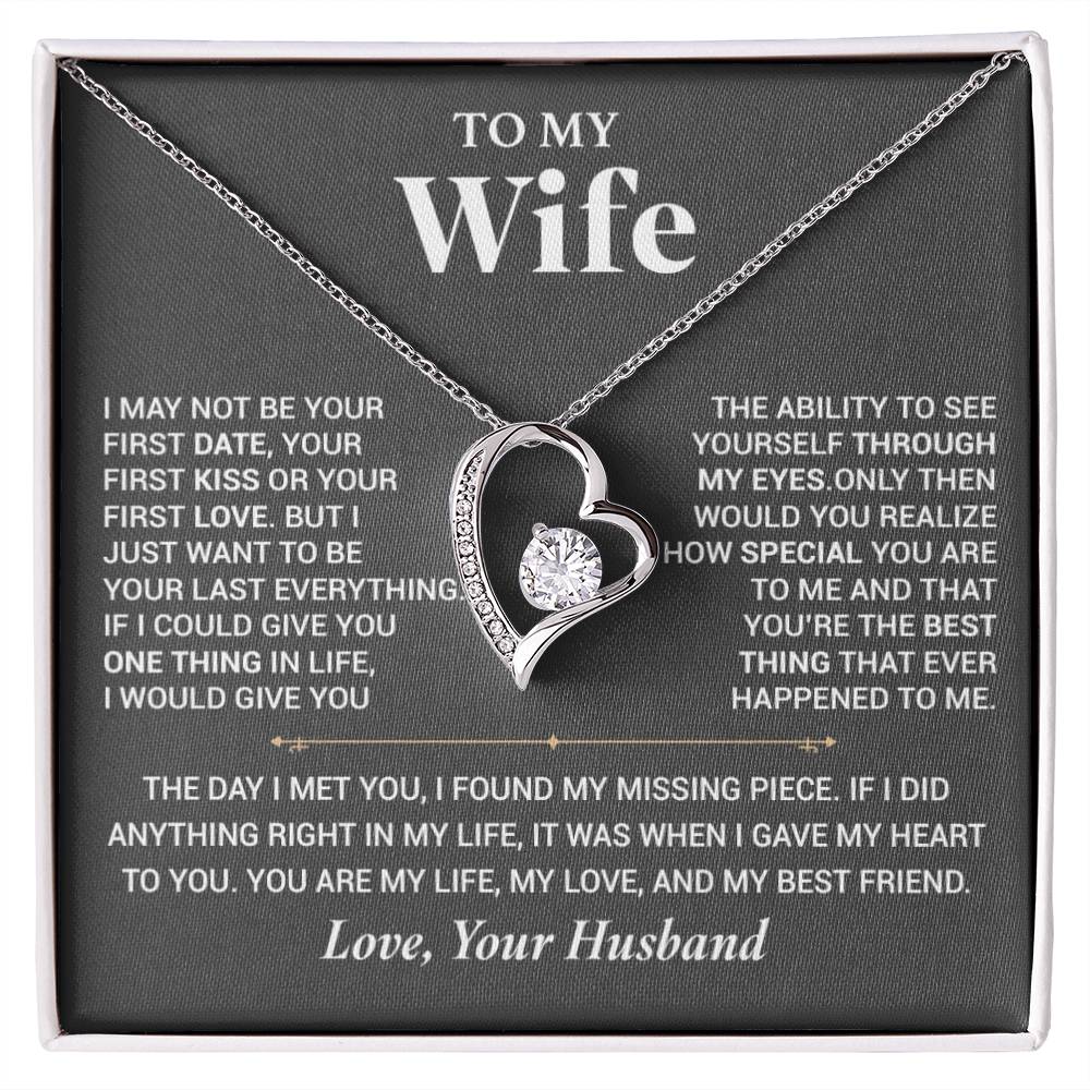 To My Wife Necklace, Christmas Gift For Wife, Christmas Gifts For Her, Wife Gift_ Gray