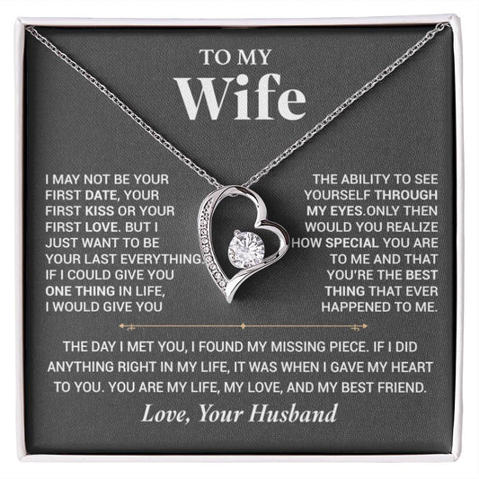 To My Wife Necklace, Christmas Gift For Wife, Christmas Gifts For Her, Wife Gift_ Gray