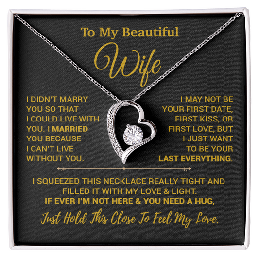 To My Wife Necklace, Christmas Gifts For Women, Anniversary Gift For Wife 7_9_Gold
