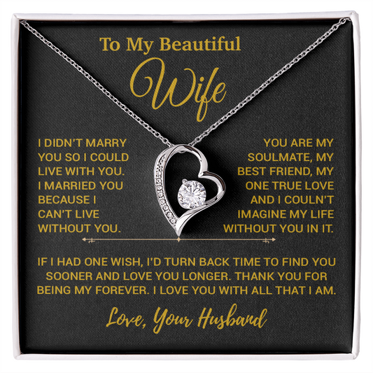 To My Wife Necklace, Christmas Gifts For Women, Anniversary Gift For Wife 22_12_Gold