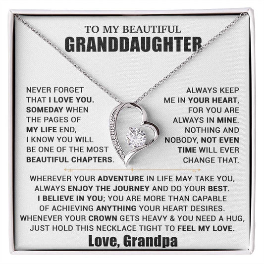 To My Granddaughter Necklace, Granddaughter Gift from Grandpa, Christmas Gift 10_10