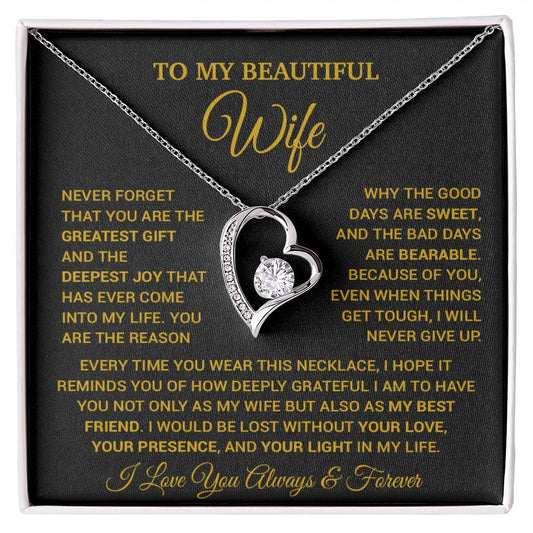 To My Wife Necklace, Christmas Gifts For Wife, Anniversary Cute Gift For Wife_16_9_Gold