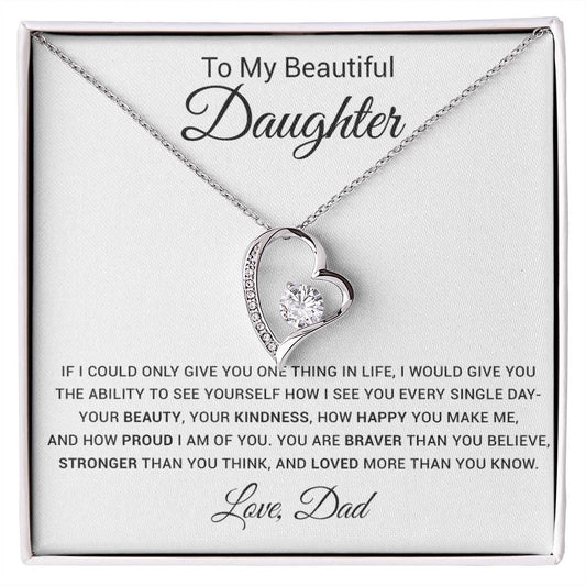 To My Daughter Necklace, Gift For Daughter From Dad, Father Daughter Necklace 9_4