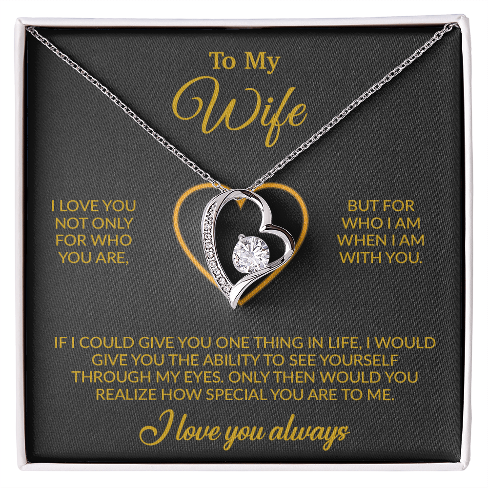 To My Wife Necklace, Gift For Wife, Anniversary Gift For Wife, Necklace For Wife 10_6_Gold