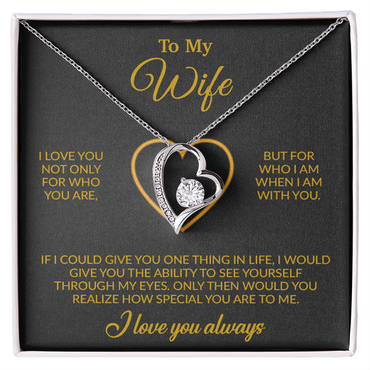 To My Wife Necklace, Gift For Wife, Anniversary Gift For Wife, Necklace For Wife 10_6_Gold