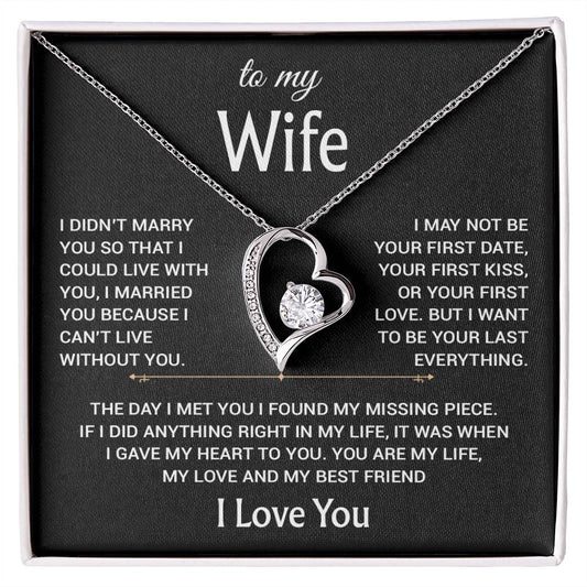 To My Wife Necklace, Christmas Gifts For Women, Anniversary Gift For Wife 16_12_Black