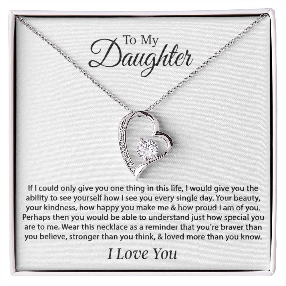 To My Daughter Necklace, Daughter Father Necklace, Daughter Xmas Gift from Dad