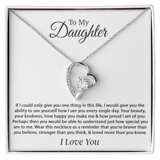 To My Daughter Necklace, Daughter Father Necklace, Daughter Xmas Gift from Dad