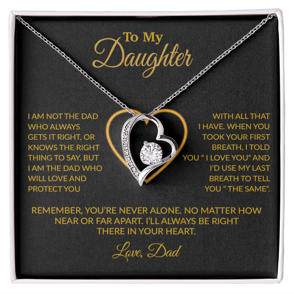 To My Daughter Necklace, Gift For Daughter From Dad, Daughter Father Necklace 14_1_Gold