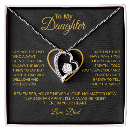 To My Daughter Necklace, Gift For Daughter From Dad, Daughter Father Necklace 14_1_Gold