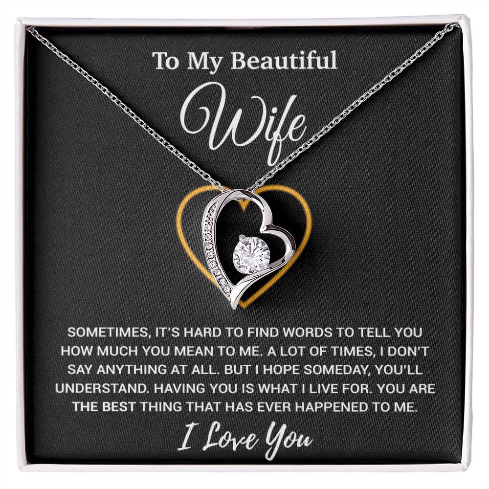 To My Wife Necklace, Christmas Gifts For Women, Anniversary Gift For Wife 21_11_Black