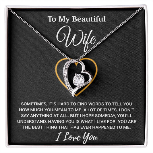 To My Wife Necklace, Christmas Gifts For Women, Anniversary Gift For Wife 21_11_Black