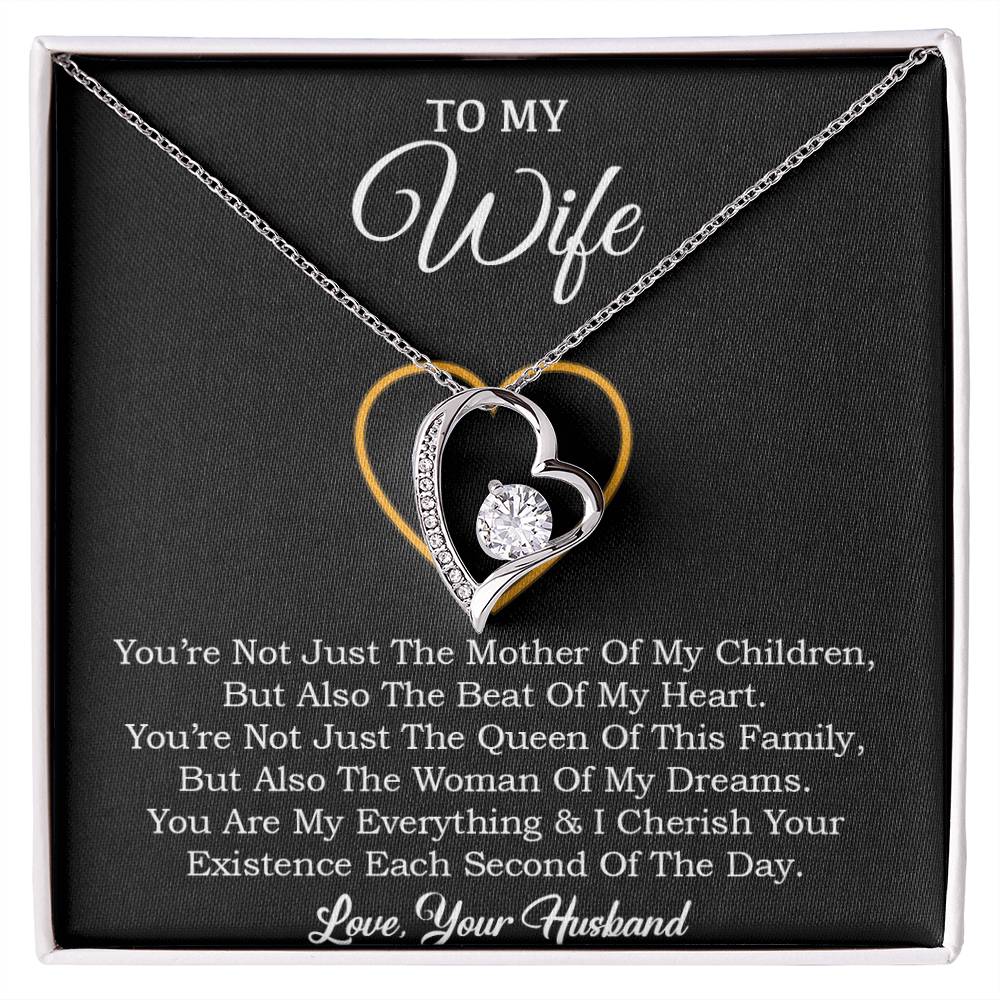 To My Wife Necklace, Gift For Wife, Anniversary Gift For Wife, Necklace For Wife 30_1_Black