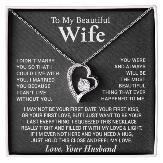 To My Wife Necklace, Anniversary Gift For Wife, Wife Birthday, Gift For Wife99