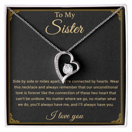To My Sister Necklace, Brother to Sister, Birthday gift For Sister from Brother