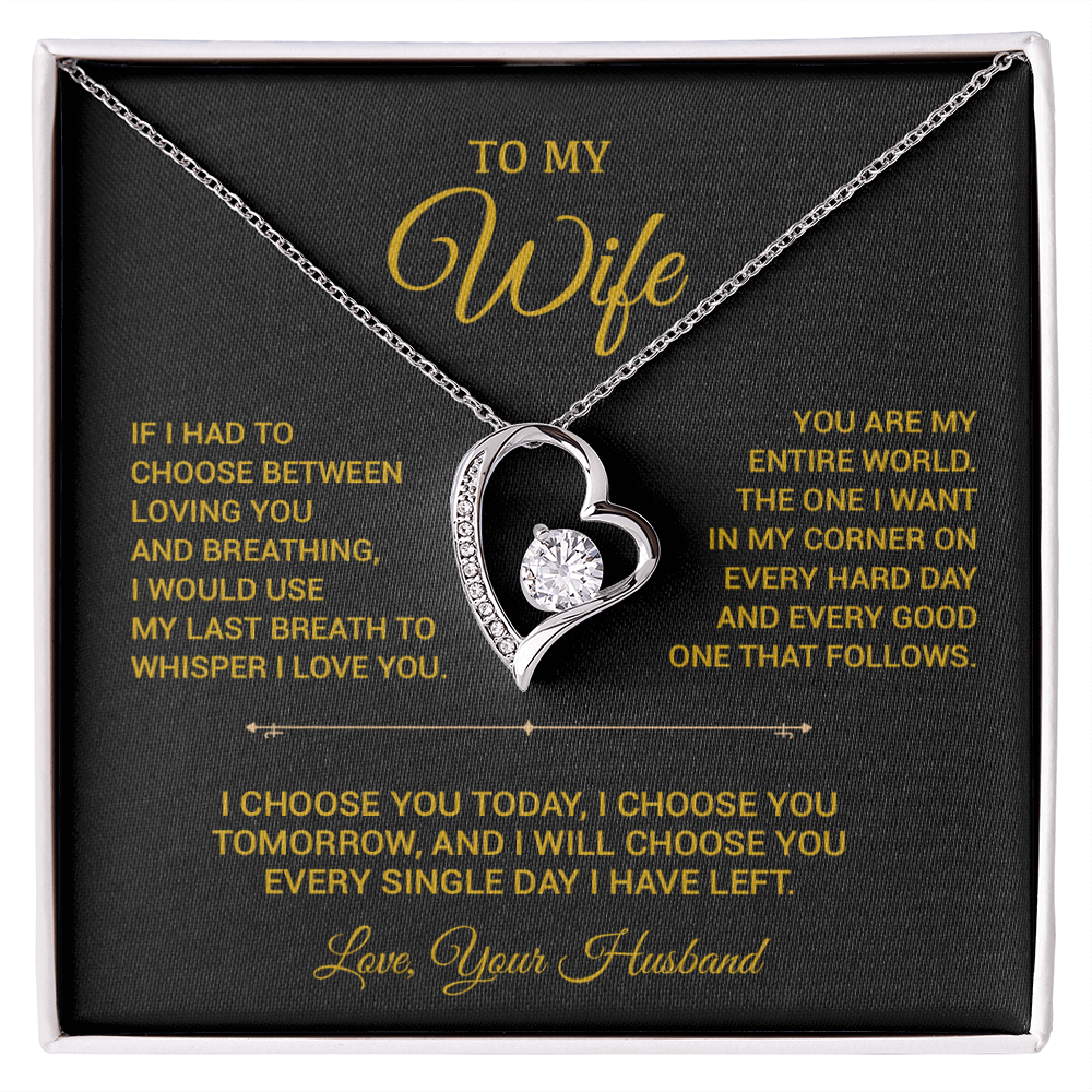To My Wife Necklace, Gift For Wife, Anniversary Gift For Wife, Christmas Gift