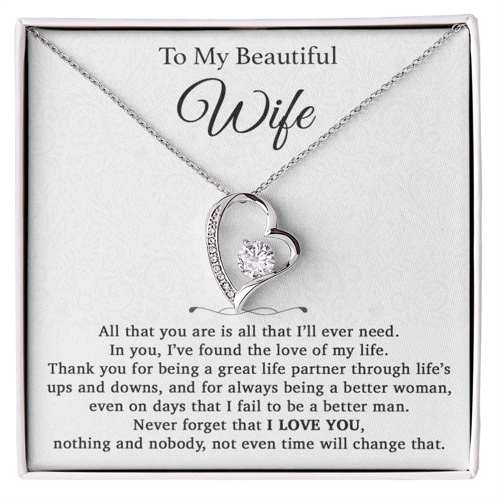 To My Wife Necklace, Gift For Wife, Anniversary Gift For Wife, Christmas Gifts