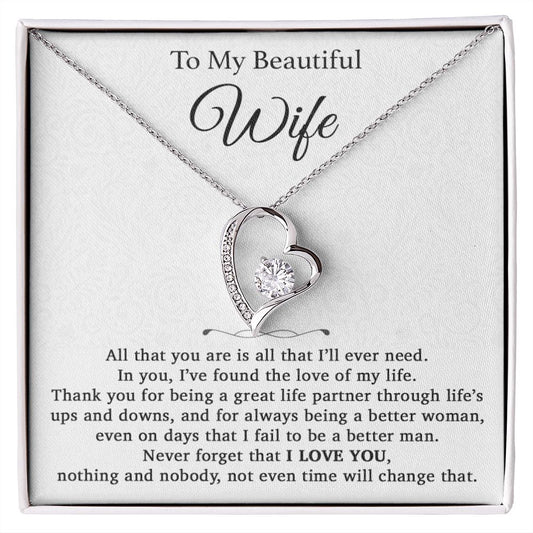 To My Wife Necklace, Gift For Wife, Anniversary Gift For Wife, Christmas Gifts