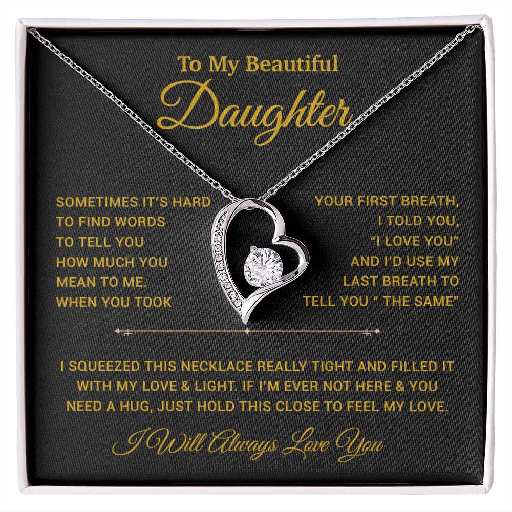 To My Daughter Necklace, Gift for Daughter from Dad, Father Daughter Necklace 22_11_Gold