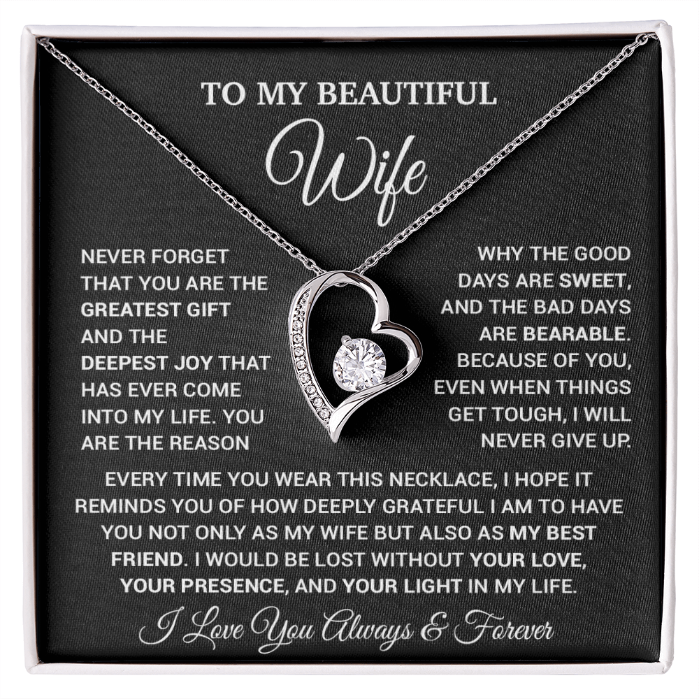 To My Wife Necklace, Christmas Gifts For Wife, Anniversary Cute Gift For Wife_16_9_Black