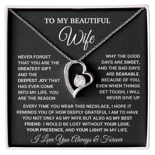 To My Wife Necklace, Christmas Gifts For Wife, Anniversary Cute Gift For Wife_16_9_Black