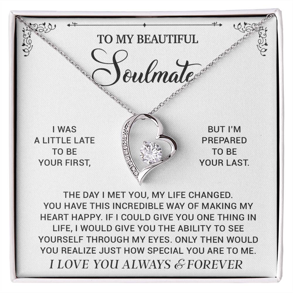 To My Soulmate Necklace, Birthday Gifts For Her, Christmas Gift For Soulmate