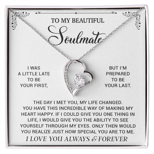 To My Soulmate Necklace, Birthday Gifts For Her, Christmas Gift For Soulmate