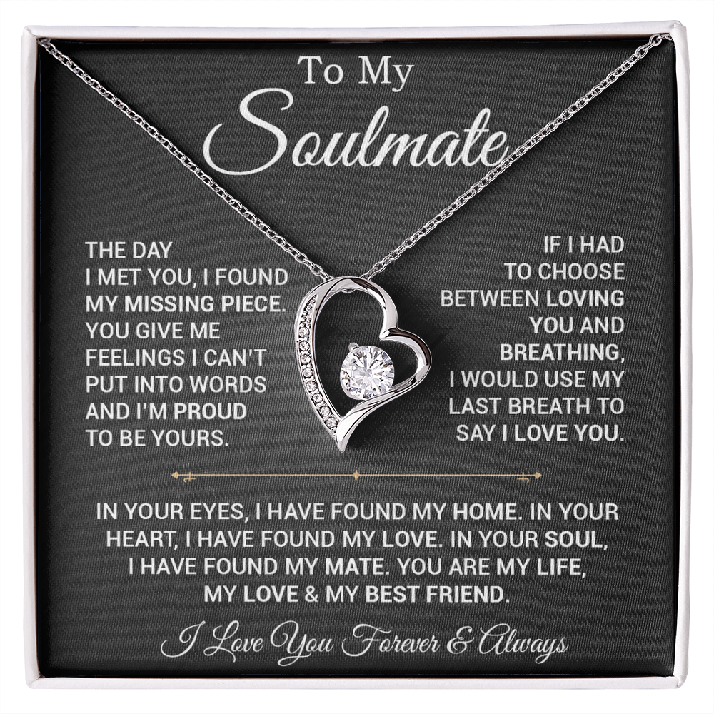 To My Soulmate Necklace, Valentines Day Gift, Gift For Wife, Anniversary Gift 29_2
