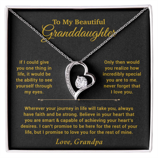 To My Granddaughter Necklace, Birthday Gift For Granddaughter, Birthday Gifts