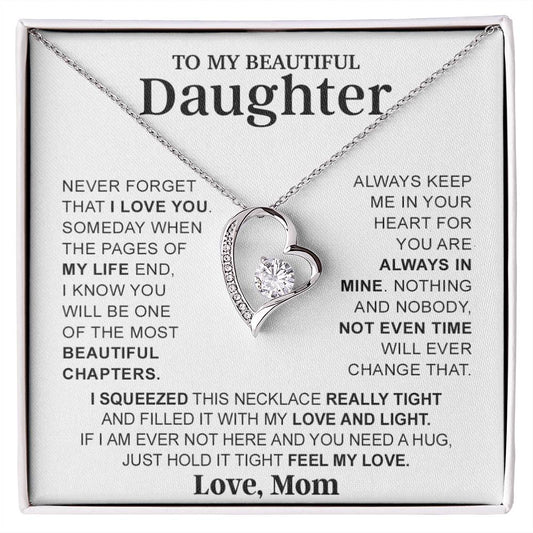 To My Daughter Necklace, Gift From Mom For Daughter, Gift Birthday, Christmas
