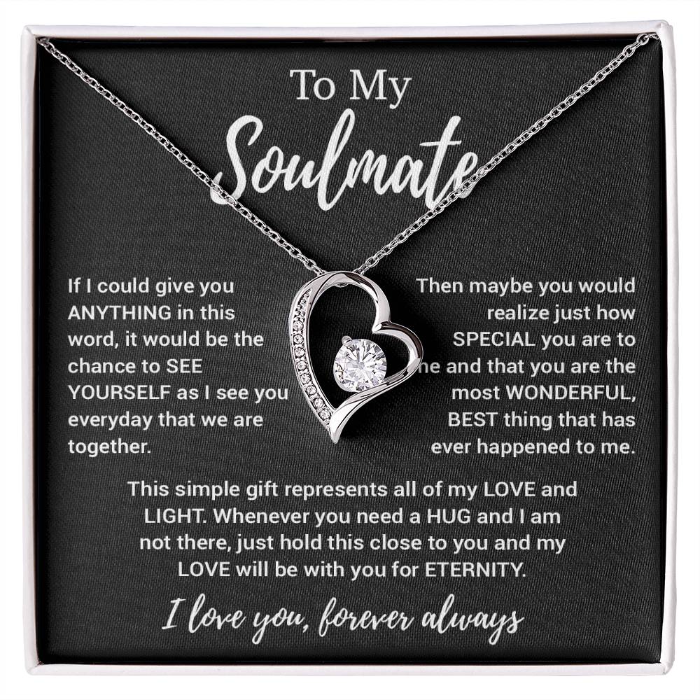 To My Soulmate Necklace, Soulmate Gift, Soulmate Jewelry Anniversary 11_8_Black