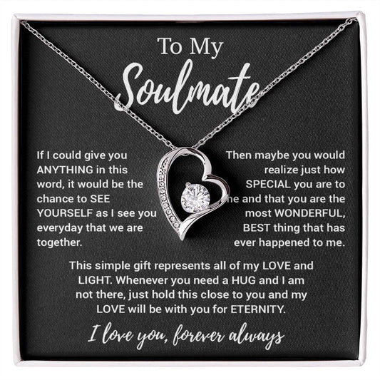 To My Soulmate Necklace, Soulmate Gift, Soulmate Jewelry Anniversary 11_8_Black