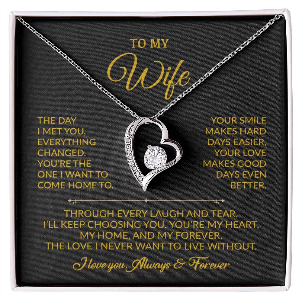 To My Wife Necklace, Gift For Wife, Anniversary Gift For Wife, Necklace For Wife