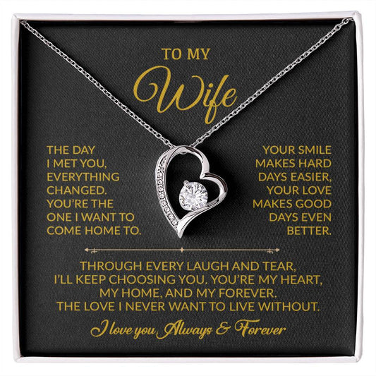 To My Wife Necklace, Gift For Wife, Anniversary Gift For Wife, Necklace For Wife