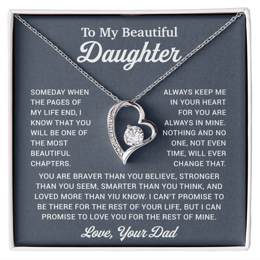 To My Daughter Necklace, Gift for Daughter from Dad, Father Daughter Necklace 9_12