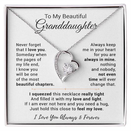 To My Granddaughter Necklace, Birthday Gift For Granddaughter, Birthday Gifts 13_9