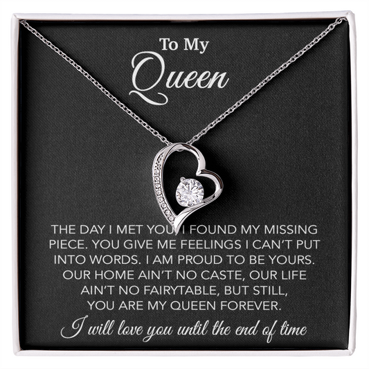 To My Queen Necklace, Anniversary Gift For Wife, Girlfriend Necklace, Birthday Gift For Wife 14_2