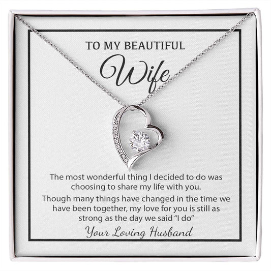 To My Wife Necklace, Christmas Gifts For Women, Anniversary Gift For Wife 4_12_White