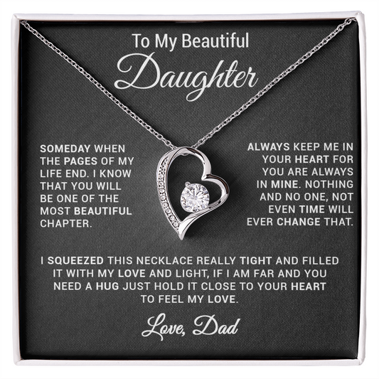 To My Daughter Necklace, Gift for Daughter from Dad, Daughter Father Necklace 24_2