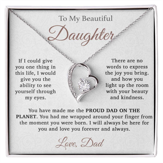 To My Daughter Necklace, Daughter Father Necklace, Daughter Gift From Dad333