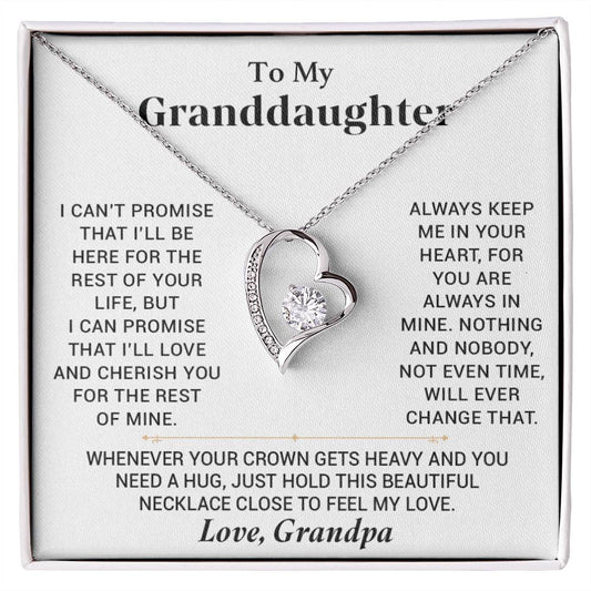 To My Granddaughter Necklace, Granddaughter Gift from Grandma, Gift from Grandpa_NEW