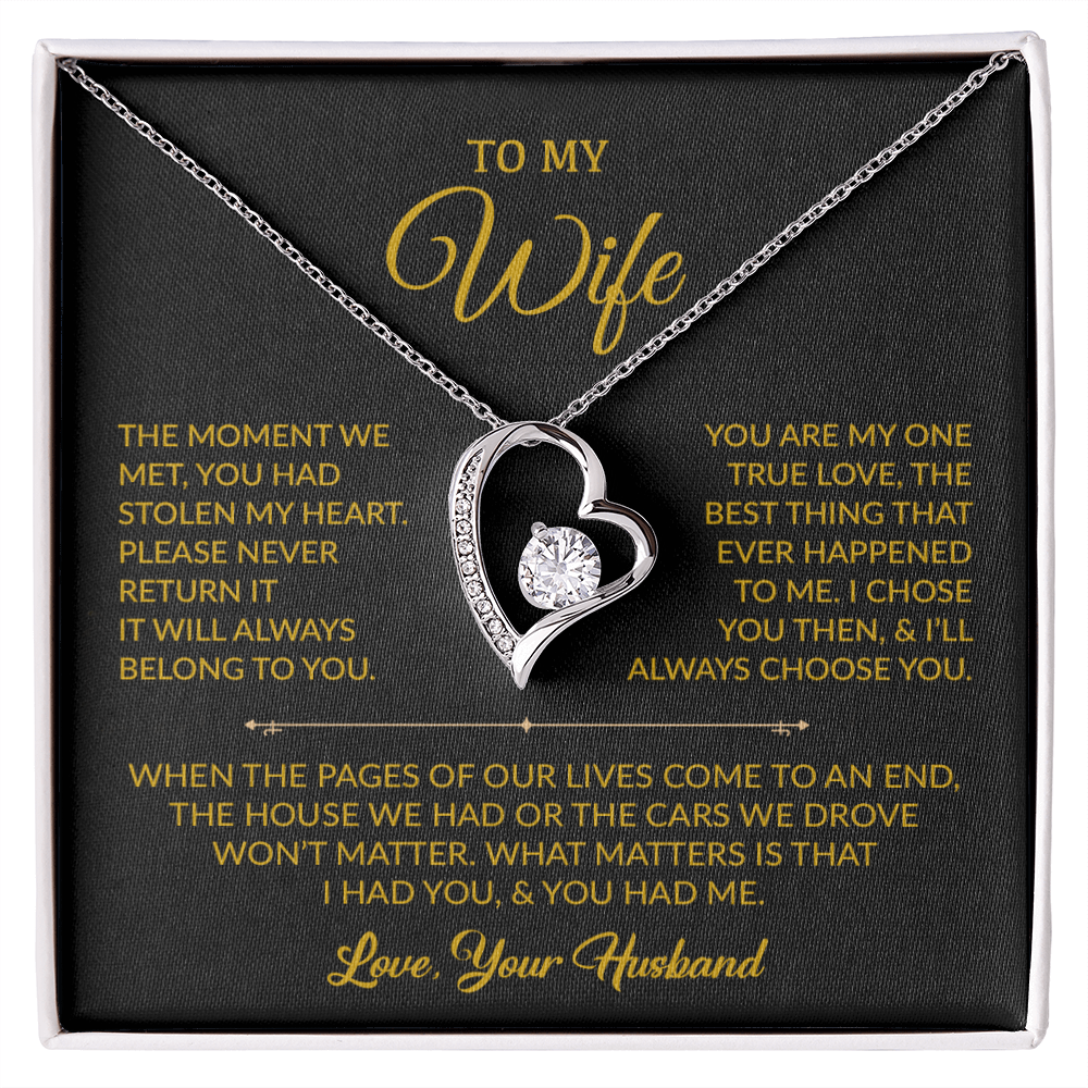 To My Wife Necklace, Gift For Wife, Anniversary Gift For Wife, Necklace For Wife