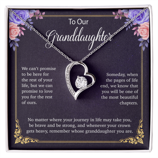 To Our Granddaughter Necklace, Birthday Gift For Granddaughter, Jewelry Gift from Grandparents 30_5