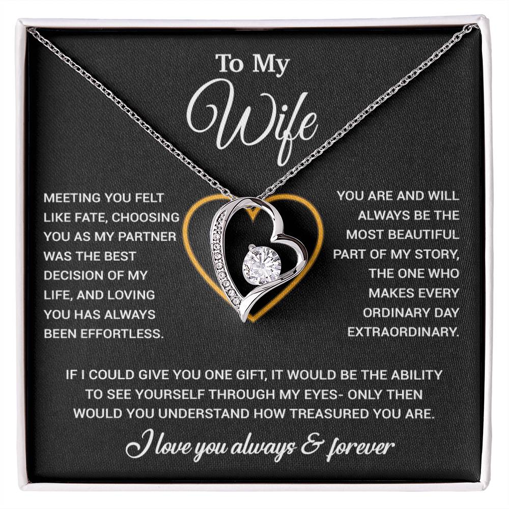 To My Wife Necklace, Christmas Gifts For Women, Anniversary Gift For Wife 1_1_Black