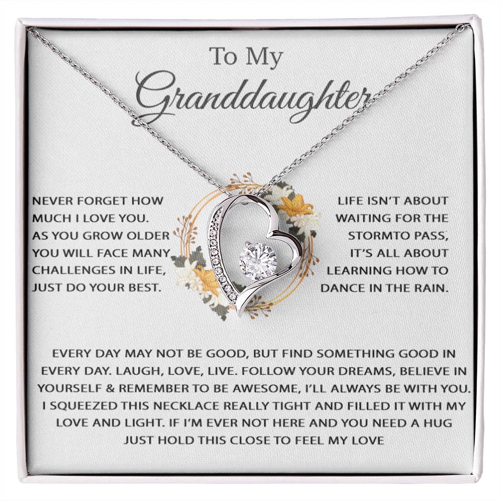 To My Granddaughter Necklace, Birthday Gift For Granddaughter, Birthday Gifts 16_10