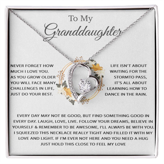 To My Granddaughter Necklace, Birthday Gift For Granddaughter, Birthday Gifts 16_10