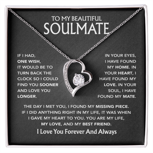 To My Soulmate Necklace, Gift For Soulmate, Anniversary Gift, Birthday Gift 3_5