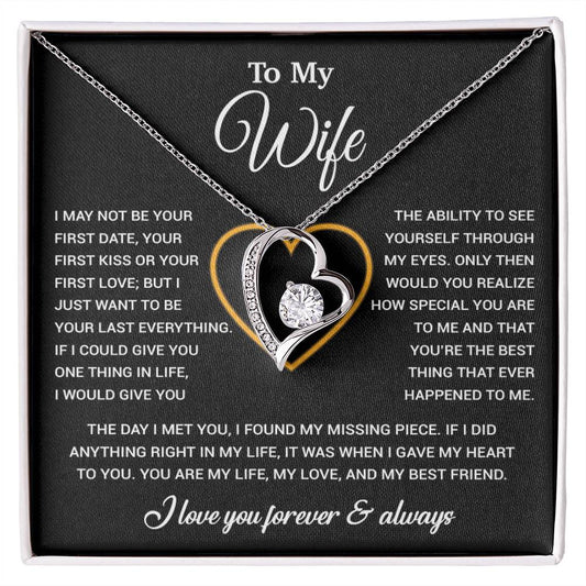 To My Wife Necklace, Christmas Gifts For Women, Anniversary Gift For Wife 24_12_Black