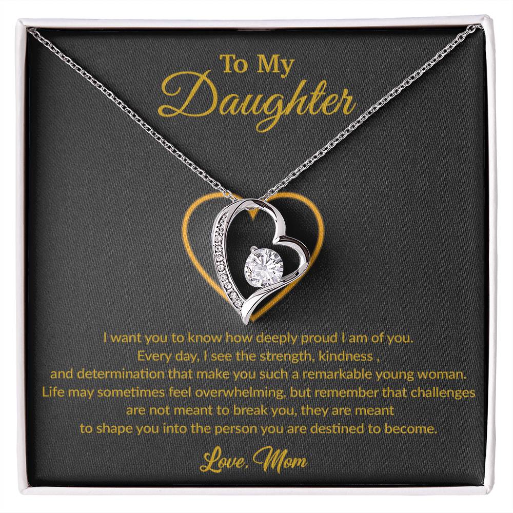 To My Daughter Necklace, Gift for Daughter from Dad, Father Daughter Necklace 10_8_Gold
