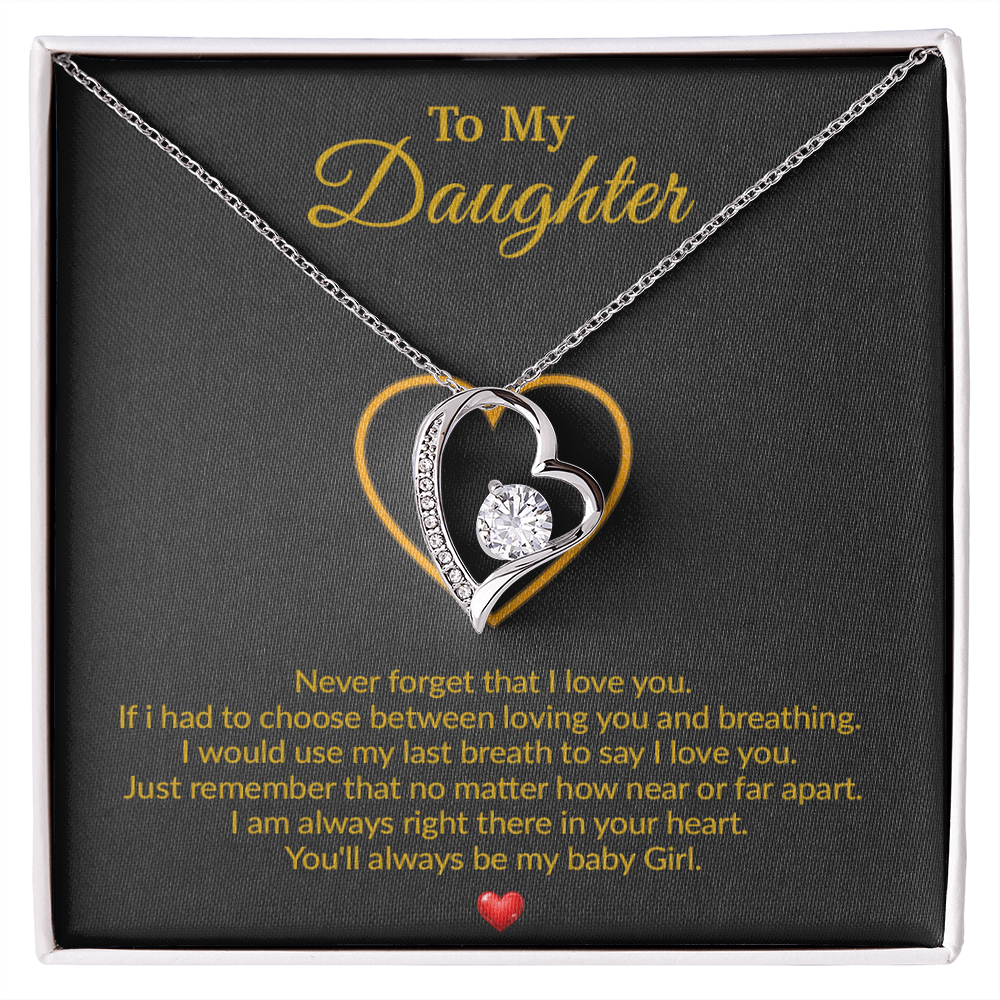To My Daughter Necklace, Gift for Daughter from Dad, Father Daughter Necklace 11_8_Gold